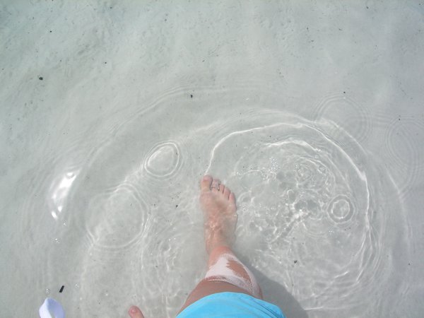 How clear the water is 