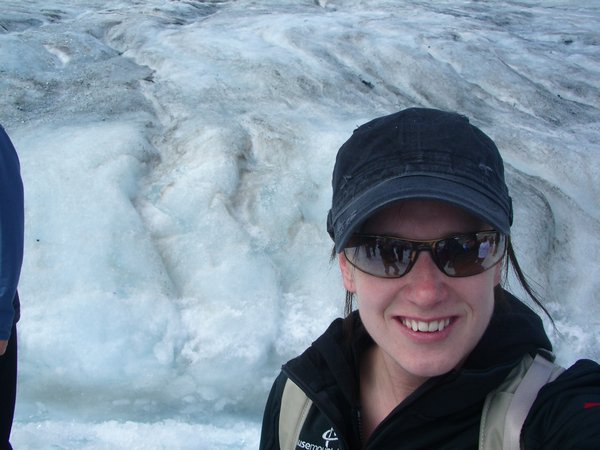 Me with Athabasca Glacier in background