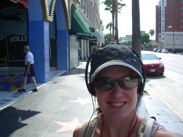 Me on the hollywood tour. Notice scientology headquarters in the background