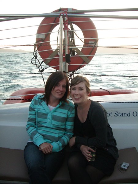 Me and Cat on our sunset sail