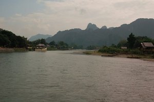 Nam Song river (crossing the village)