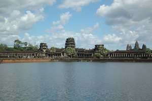 Moat and a bridge to Angkor Wat 