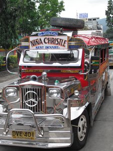 A hastily taken picture of a jeepney