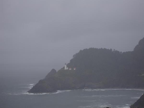 The Oregon Coast and Heceta Lighthouse in the background