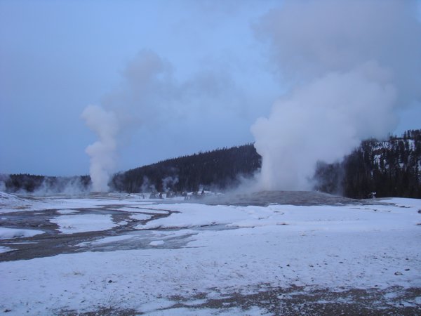 Two geysers at once