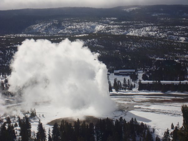 Old Faithful from above