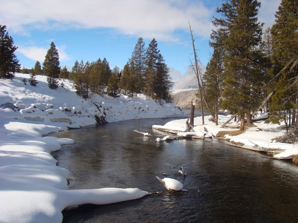 The Fire River- this is where we snow shoed 