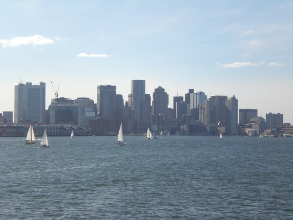 Boston from the mouth of the harbour