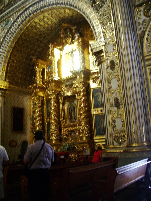 Inside the Church Santa Domingo.