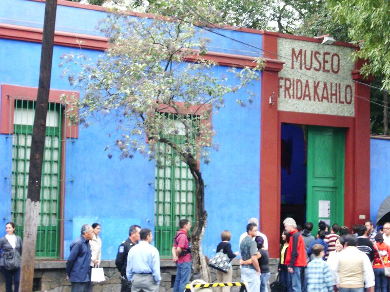 Outside Frida Kahlo's Childhood Home