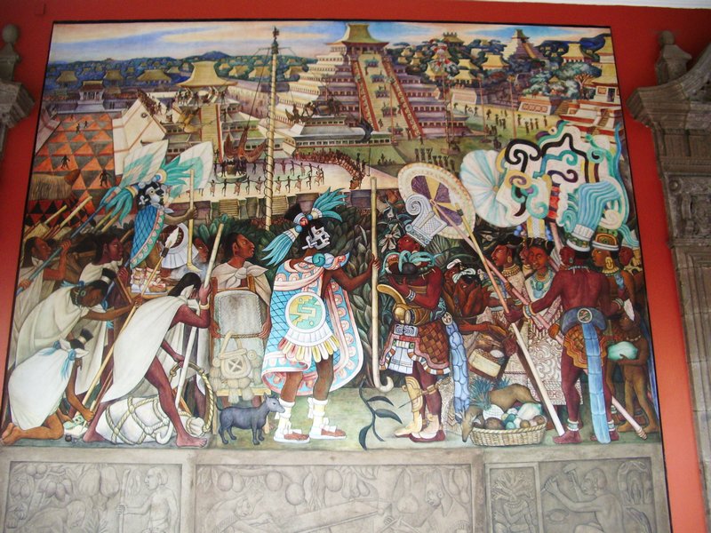One of the Many Murals in the palace