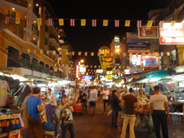 Khao San street at night