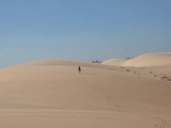 Vy... alone in the sand dunes