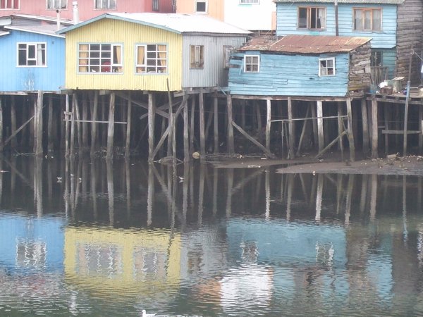 Houses on stilts in Castro