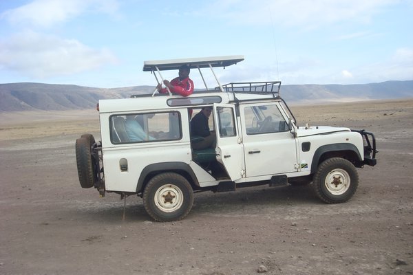 Our land rover and awesome guide Lohai