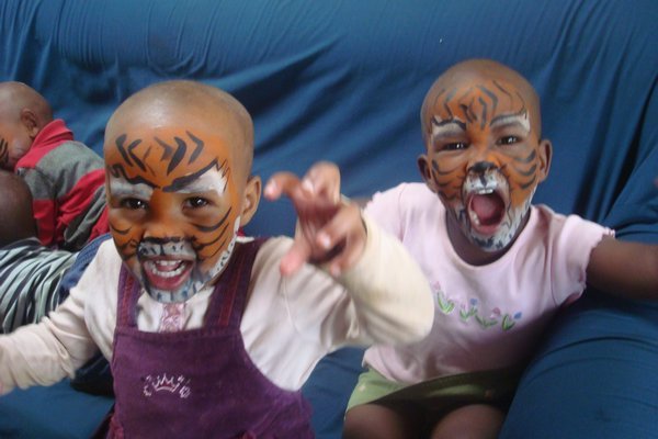 Tiger face painting