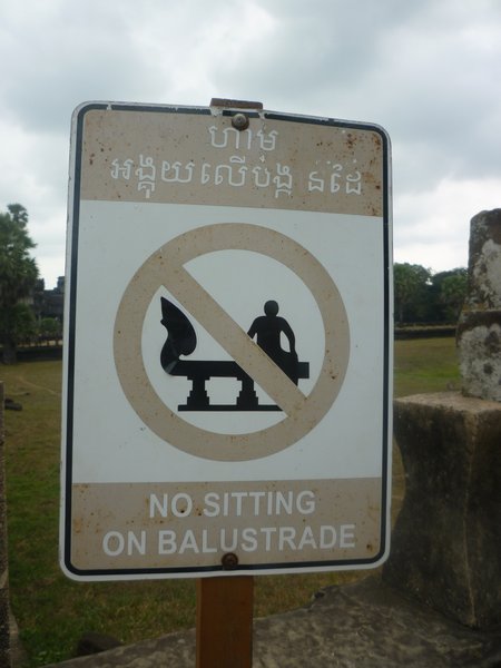 No sitting on the something?