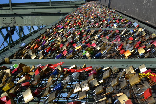 Les milliers de cadenas sur le pont Hohenzollern