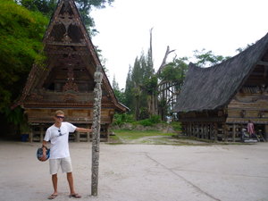 Dancing around the pole in Batak Village