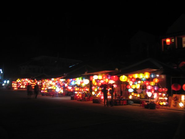 Shops full of colourful lanterns