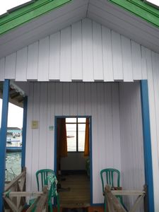 Our beach hut on the pier