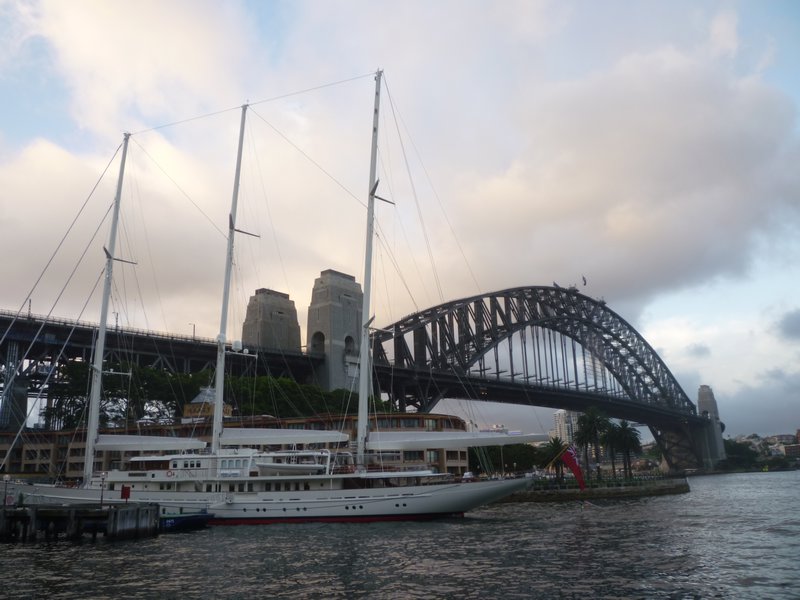 The Harbour bridge with Athena in the foreground