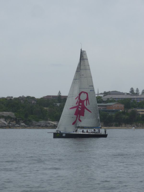 A yacht preparing for the Sydney-Hobart race