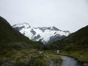 View of Mt sefton on the next (much cloudier) day