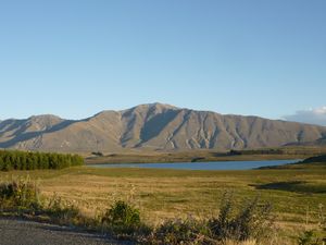 Our mountain vista from campsite Lake McGregor