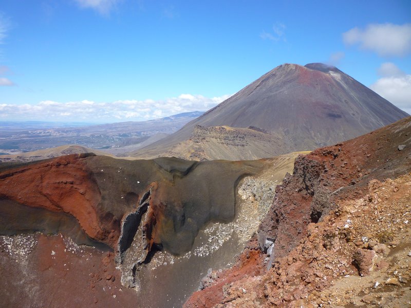 Red crater of Mt Tongariro