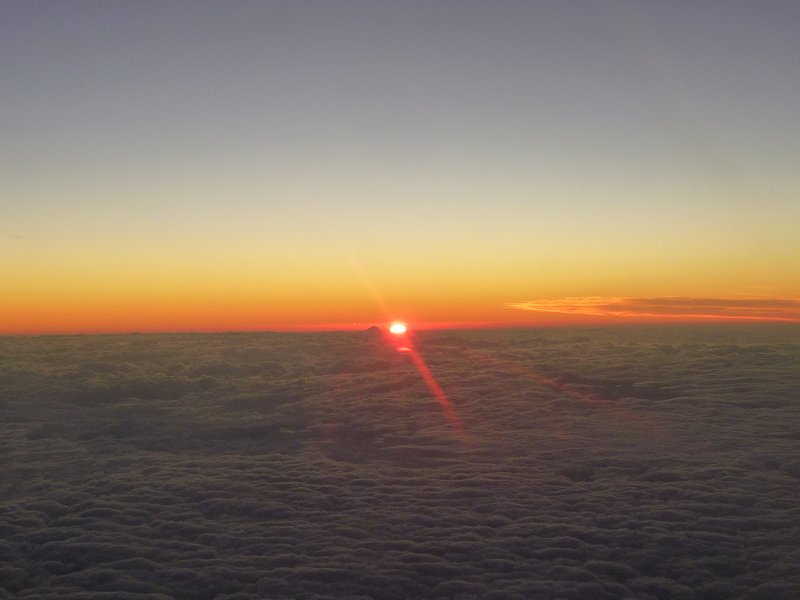 sunset at 35,000 ft