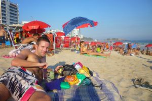 Presents and Picnic on Ipanema beach