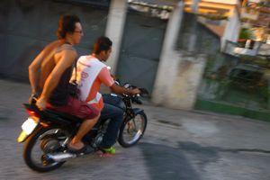 Taking a moto taxi