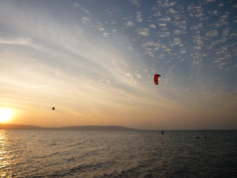 The perfect time of day to go kiting