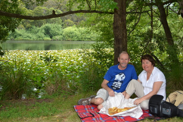A picnic by Jubilee Lake