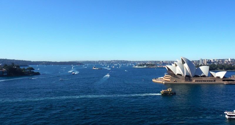 The view from the walk across the Harbour Bridge