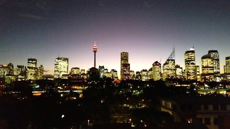 Night-time view from our Potts Point house-sit