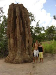me & sean next to one of the biggest termite mounts