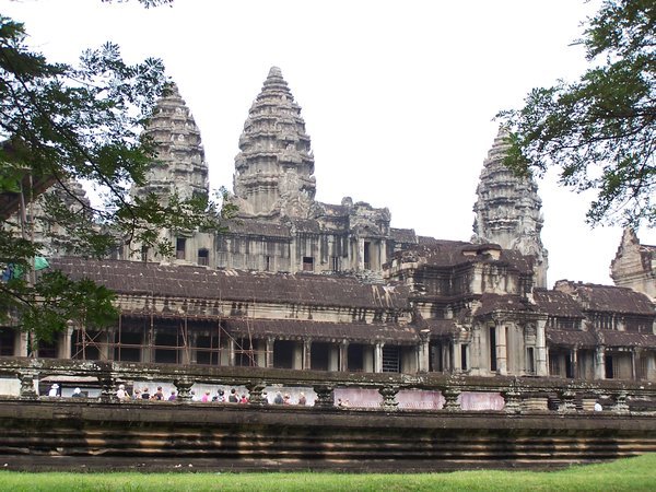 Angor Wat towers-southern view from ground level