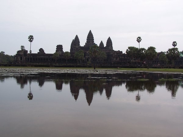 Angkor Wat iconic panoramic west side view