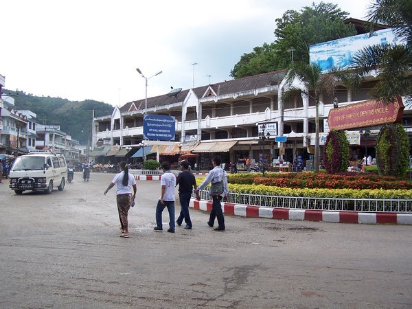 Traffic circle in Burma