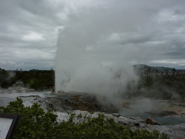 Pohotu erupting water