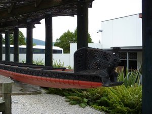 Maori wood ship