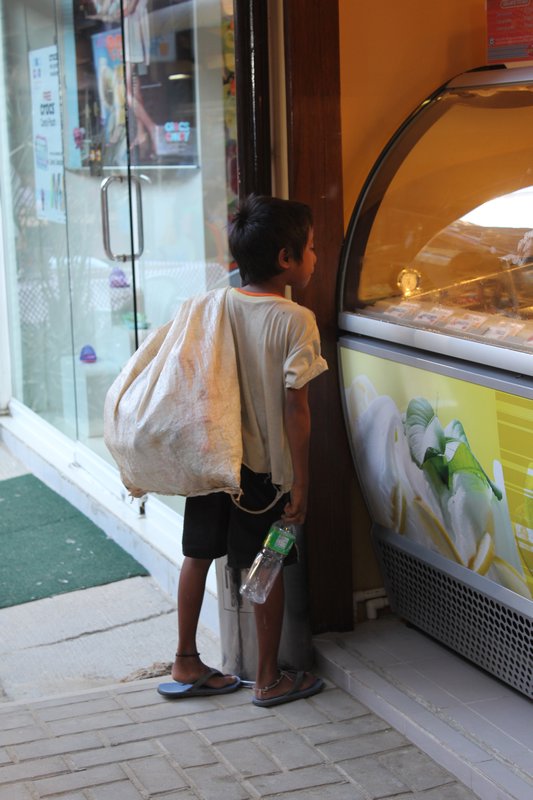 Little guy eyeing the imported Gelato