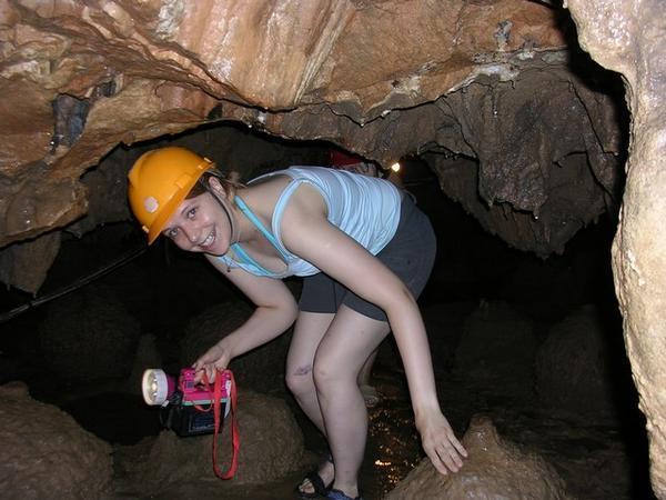 Laura explores the caves