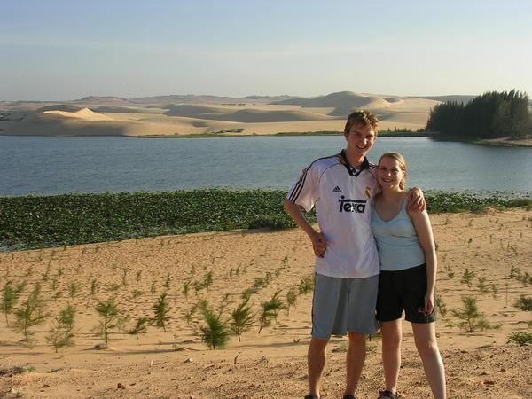 The Real Madrid shirt makes it to the White Sand dunes