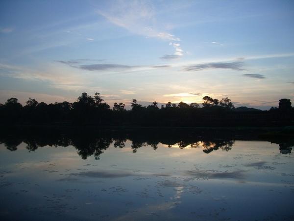 Sunrise over Angkor Wat moat