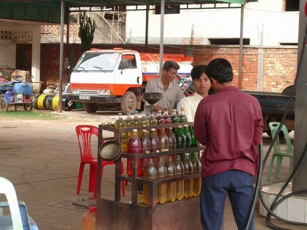 Cambodian petrol station