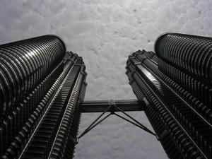Petronas towers underneath