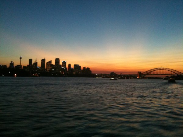 City from the Manly fast ferry on the way back from work